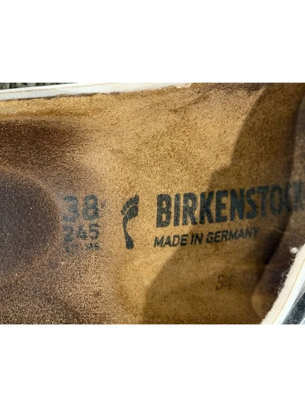 Birkenstock Arizona White Two Strap Slide Sandals Size 38 EVA Mens 5 Women's 7